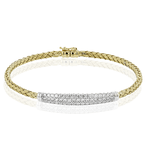 Bangle in 18k Gold with Diamonds - Simon G. Jewelry