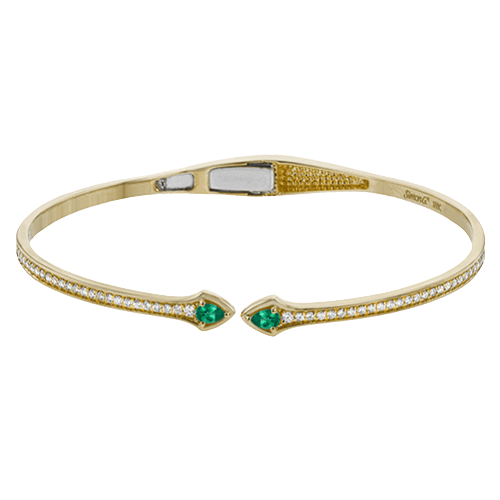 Bangle in 18k Gold with Diamonds - Simon G. Jewelry