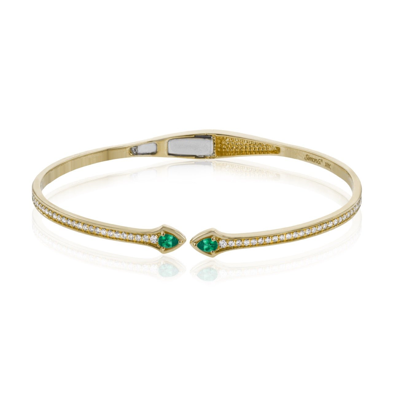 Bangle in 18k Gold with Diamonds - Simon G. Jewelry
