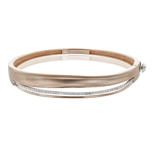 Bangle in 18k Gold with Diamonds - Simon G. Jewelry