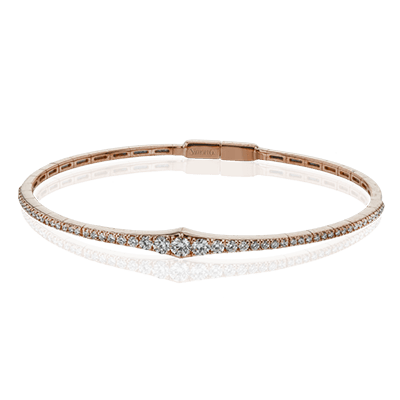 Bangle in 18k Gold with Diamonds - Simon G. Jewelry