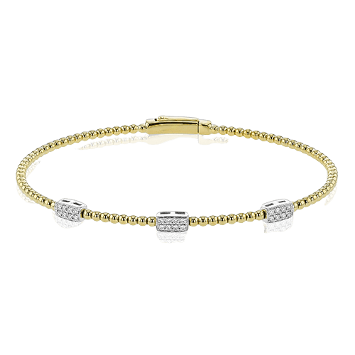 Bangle in 18k Gold with Diamonds - Simon G. Jewelry