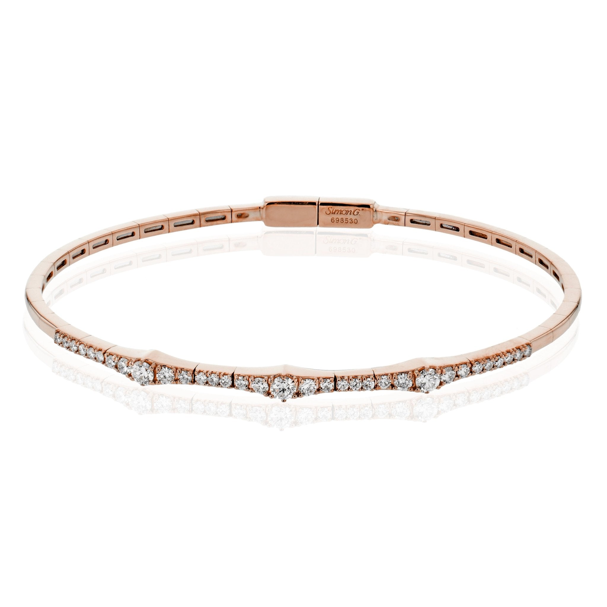 Bangle in 18k Gold with Diamonds - Simon G. Jewelry
