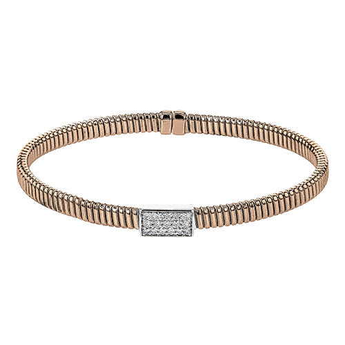 Bangle in 18K Gold with Diamonds - Simon G. Jewelry