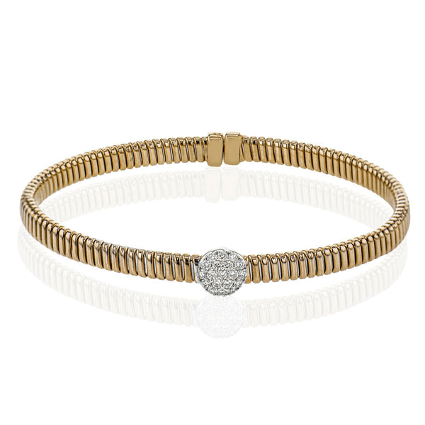 Bangle in 18k Gold with Diamonds - Simon G. Jewelry