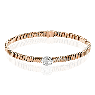 Bangle in 18k Gold with Diamonds - Simon G. Jewelry