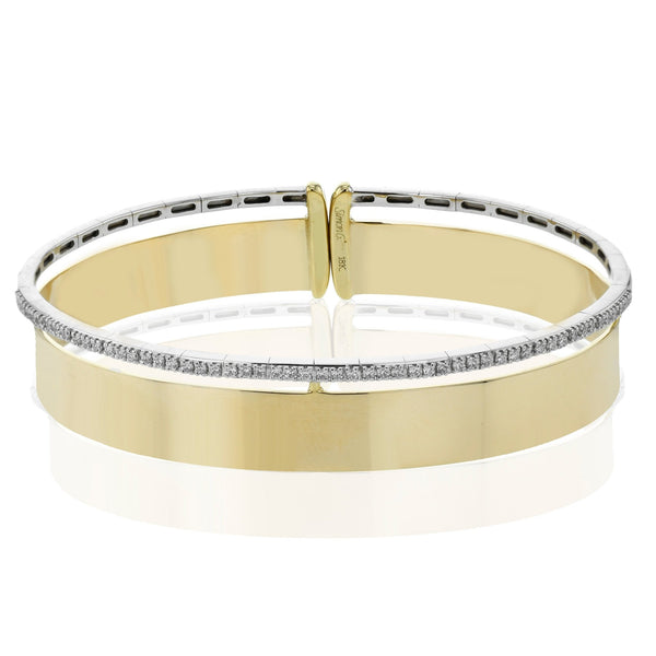 Bangle in 18k Gold with Diamonds - Simon G. Jewelry