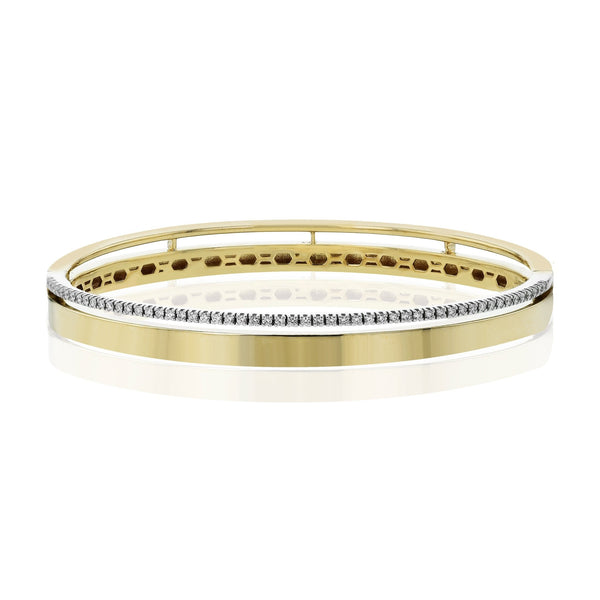 Bangle in 18k Gold with Diamonds - Simon G. Jewelry