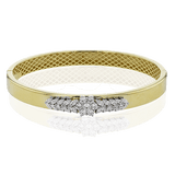 Bangle in 18k Gold with Diamonds - Simon G. Jewelry