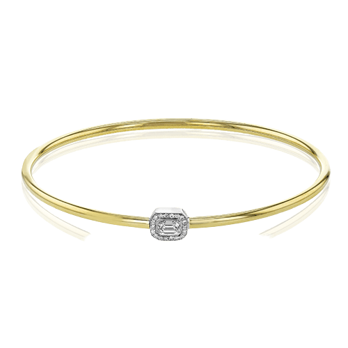 Bangle in 18k Gold with Diamonds - Simon G. Jewelry