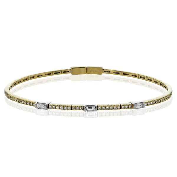 Bangle in 18k Gold with Diamonds - Simon G. Jewelry