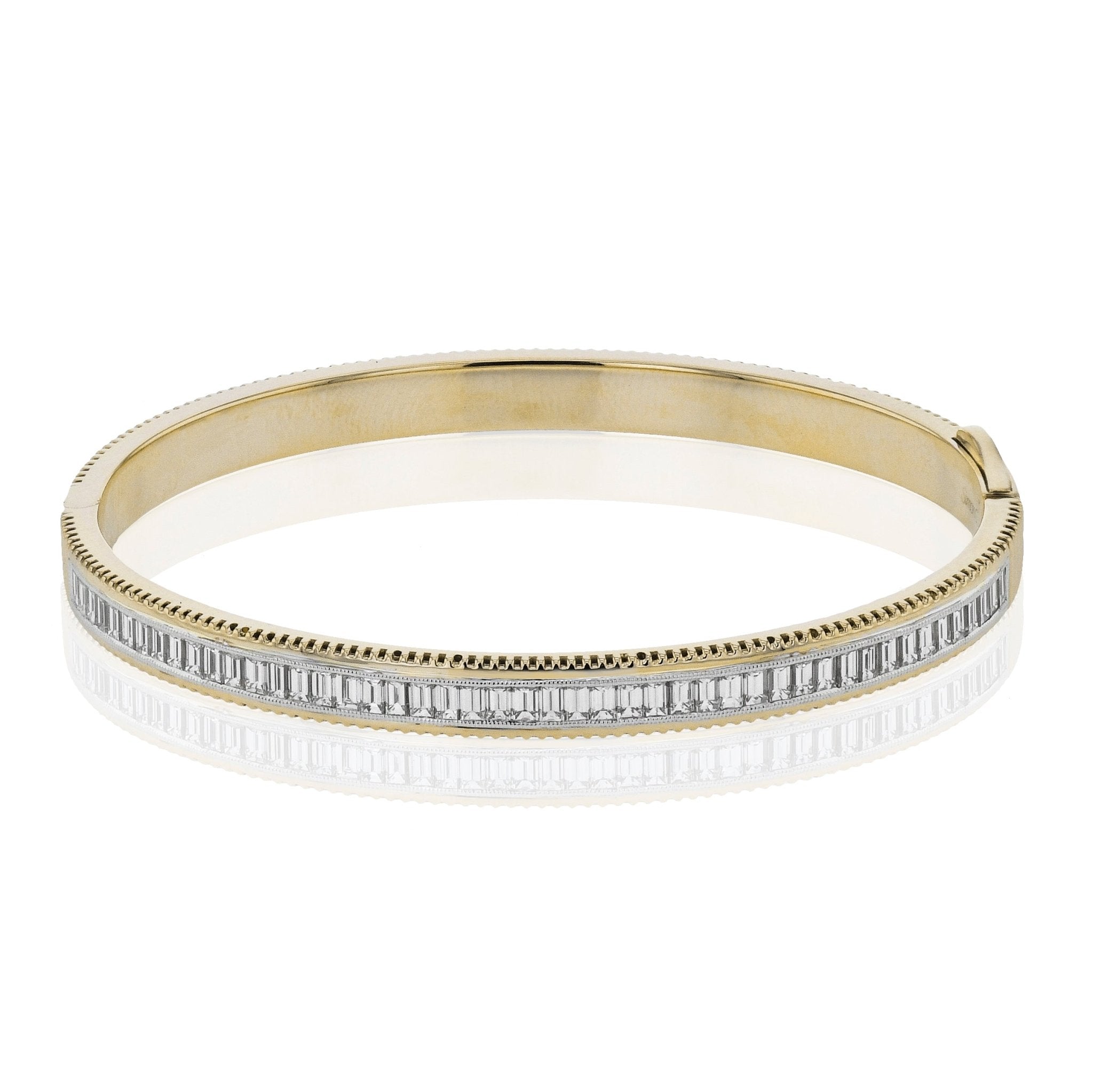 Bangle in 18k Gold with Diamonds - Simon G. Jewelry