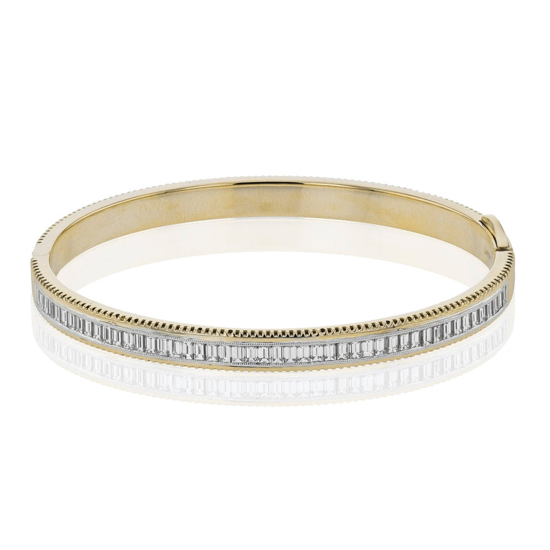 Bangle in 18k Gold with Diamonds - Simon G. Jewelry