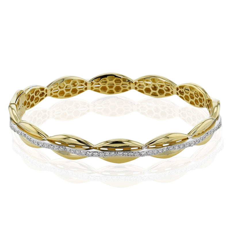 Bangle in 18k Gold with Diamonds - Simon G. Jewelry