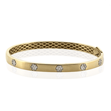 Bangle in 18k Gold with Diamonds - Simon G. Jewelry