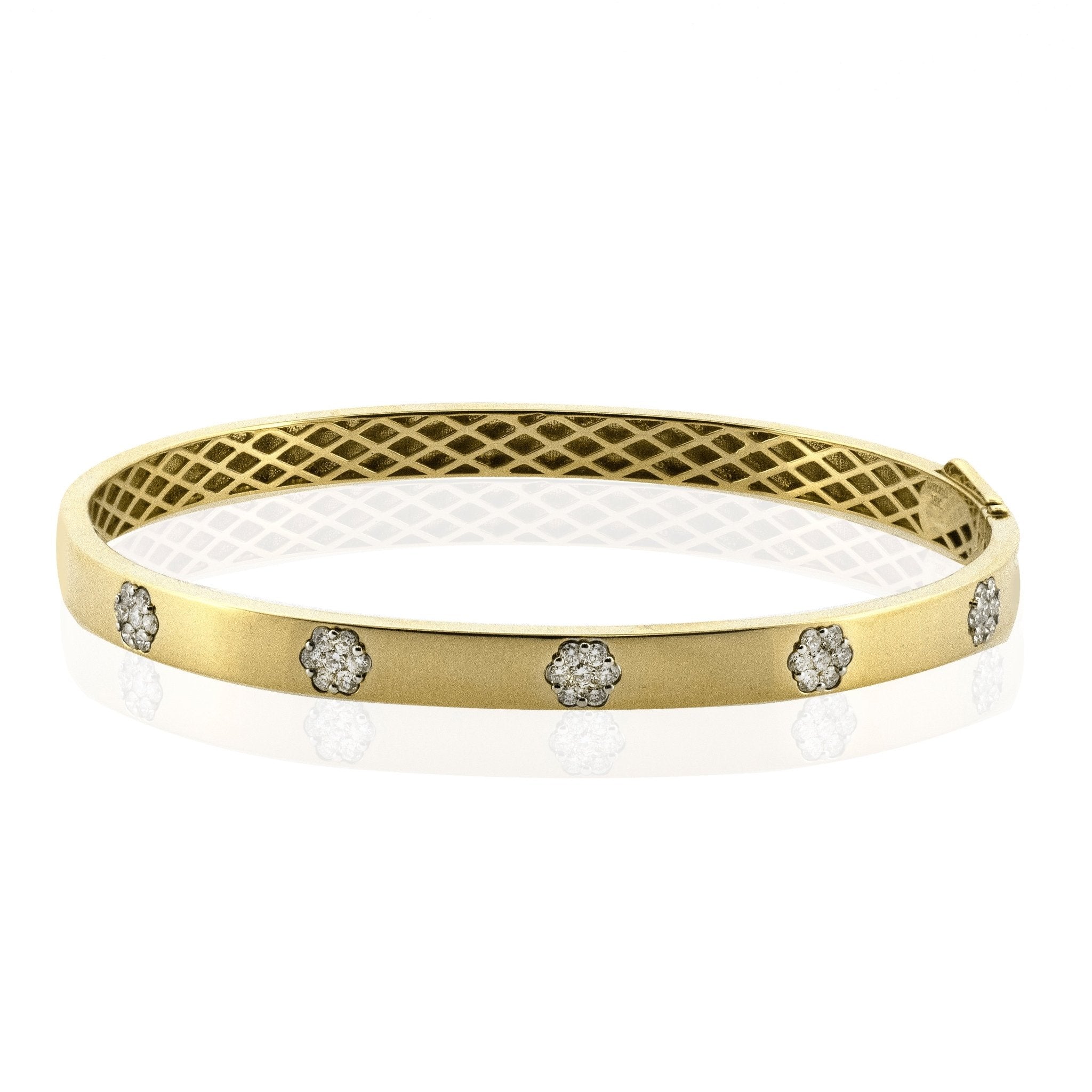 Bangle in 18k Gold with Diamonds - Simon G. Jewelry