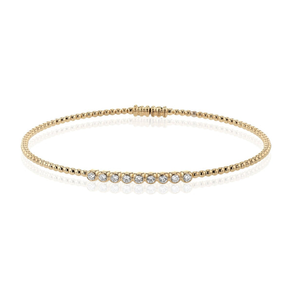 Bangle in 18k Gold with Diamonds - Simon G. Jewelry