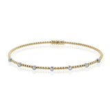 Bangle in 18k Gold with Diamonds - Simon G. Jewelry