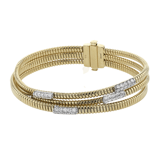 Bangle in 18k Gold with Diamonds - Simon G. Jewelry