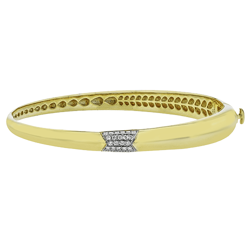 Bangle in 18k Gold with Diamonds - Simon G. Jewelry