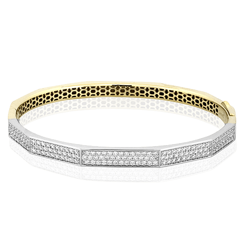 Bangle in 18k Gold with Diamonds - Simon G. Jewelry