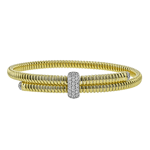 Bangle in 18k Gold with Diamonds - Simon G. Jewelry