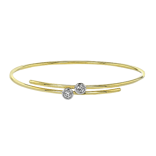 Bangle in 18k Gold with Diamonds - Simon G. Jewelry