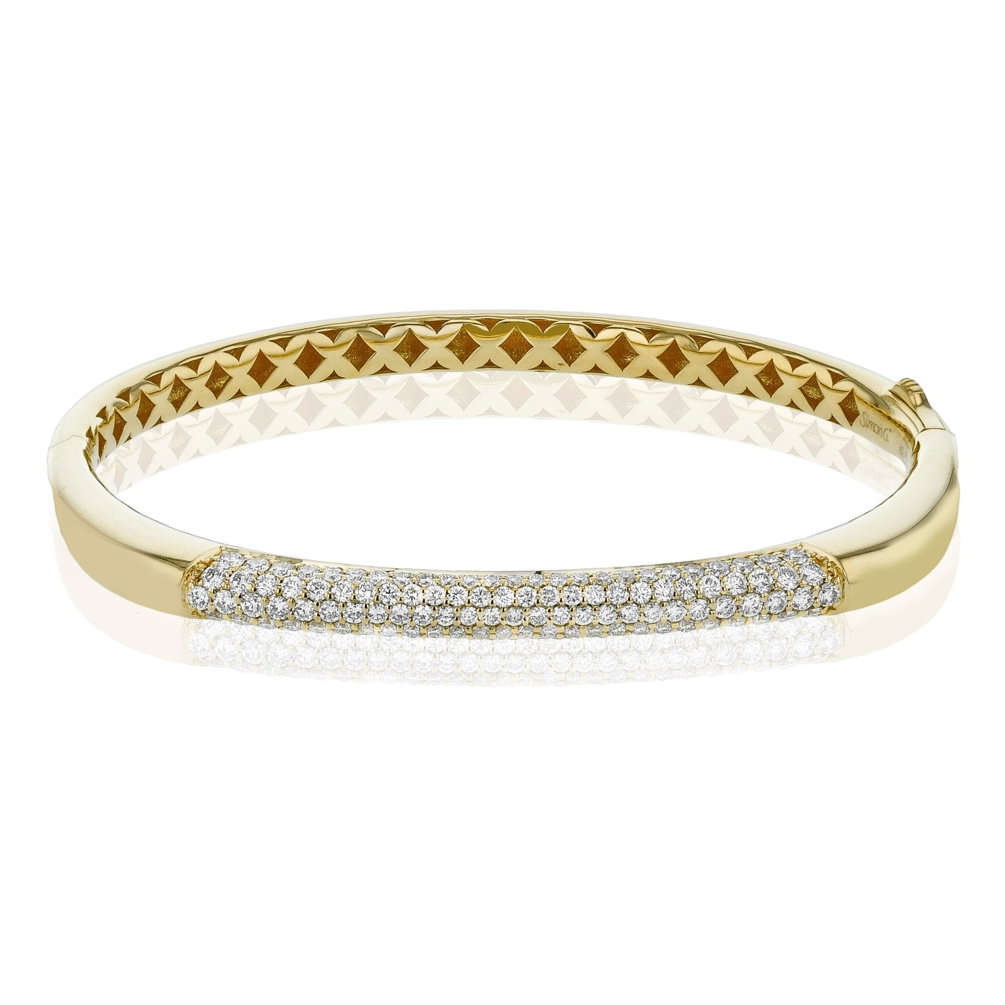 Bangle in 18k Gold with Diamonds - Simon G. Jewelry