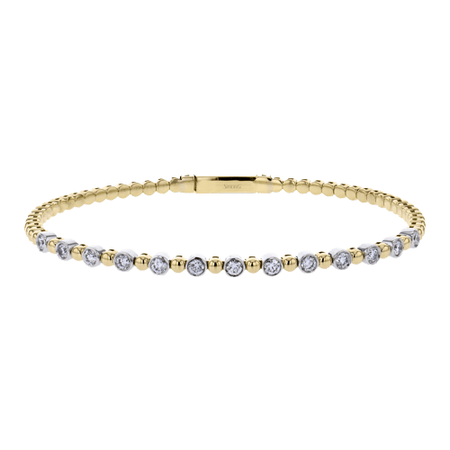 Bangle in 18k Gold with Diamonds - Simon G. Jewelry