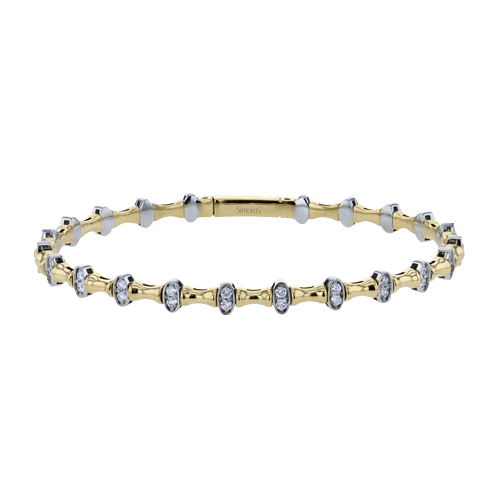 Bangle in 18k Gold with Diamonds - Simon G. Jewelry