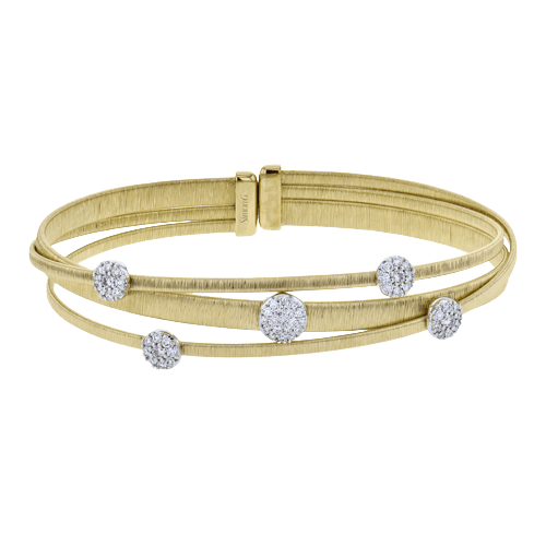 Bangle in 18k Gold with Diamonds - Simon G. Jewelry