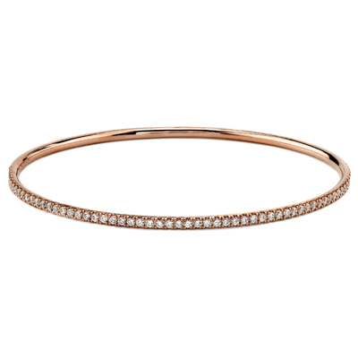 Bangle in 18k Gold with Diamonds - Simon G. Jewelry