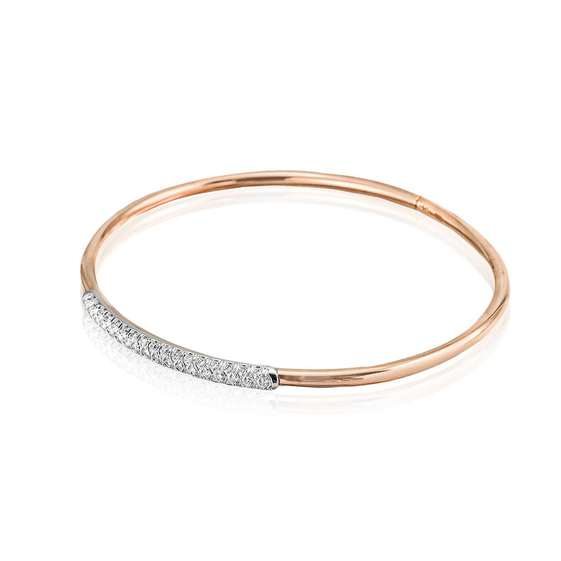 Bangle in 18k Gold with Diamonds - Simon G. Jewelry