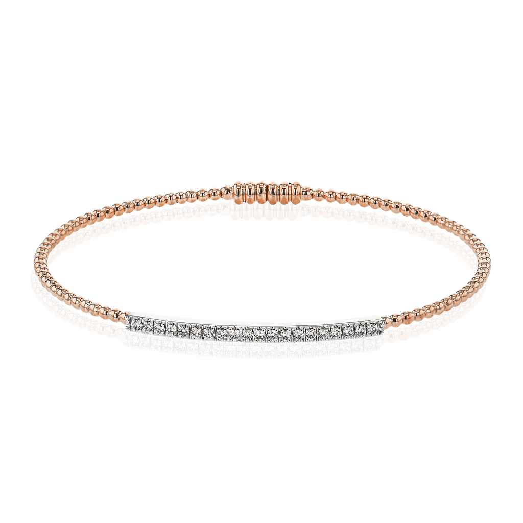 Beaded Bangle in 18k Gold with Diamonds – Simon G. Jewelry Beaded Bangle in 18k Gold with Diamonds – Simon G. Jewelry
