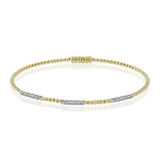 Beaded Bangle in 18k Gold with Diamonds - Simon G. Jewelry