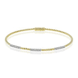 Beaded Bangle in 18k Gold with Diamonds - Simon G. Jewelry