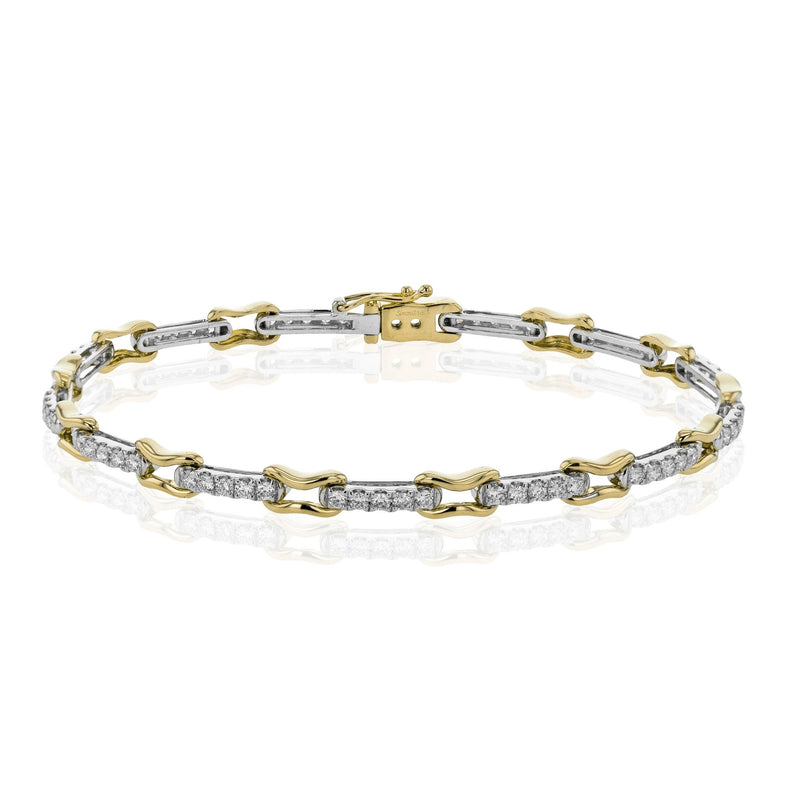 Bracelet in 18k Gold with Diamonds - Simon G. Jewelry