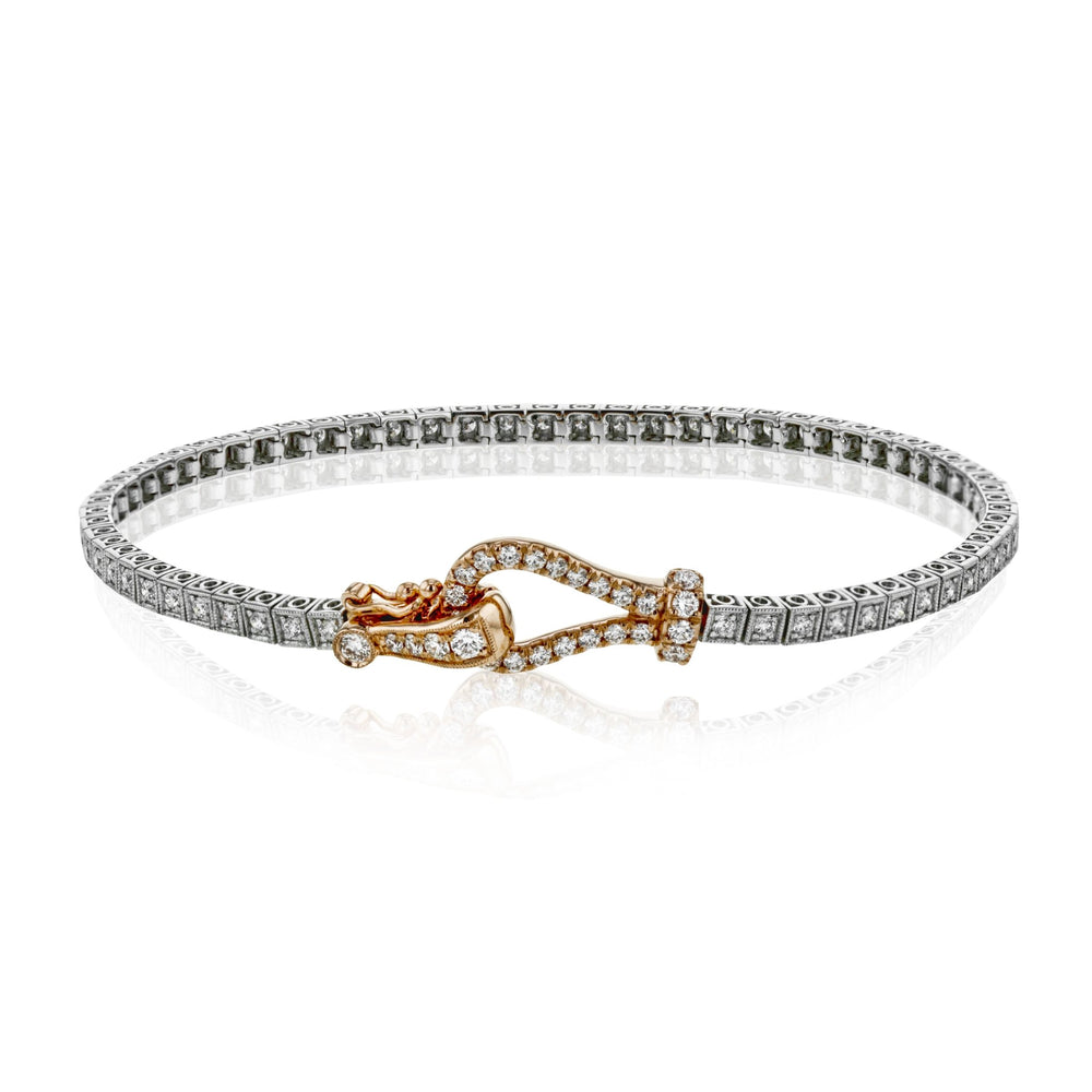 Buckle Bracelet in 18k Gold with Diamonds – Simon G. Jewelry