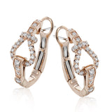 Buckle Hoop Earrings in 18k Gold with Diamonds - Simon G. Jewelry