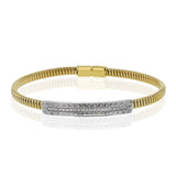 Cable Bangle in 18k Gold with Diamonds - Simon G. Jewelry