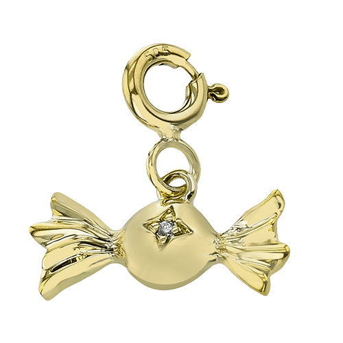Candy Charm in 14k Gold with Diamonds - Simon G. Jewelry