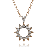 Celestial Medallion Pendant Necklace in 18k Gold with Diamonds - Simon G. Jewelry