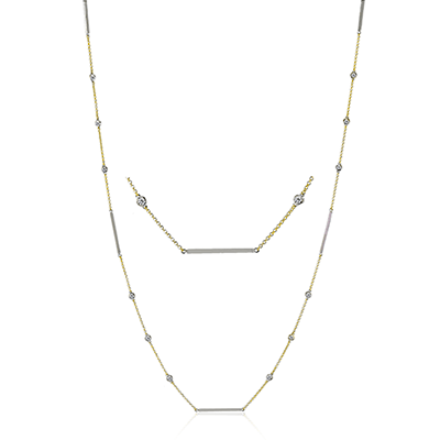 Chain Necklace in 18k Gold with Diamonds - Simon G. Jewelry