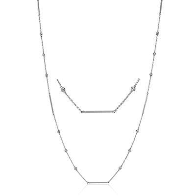 Chain Necklace in 18k Gold with Diamonds - Simon G. Jewelry