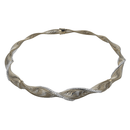 Choker in 18k Gold with Diamonds - Simon G. Jewelry