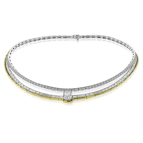 Choker in 18k Gold with Diamonds - Simon G. Jewelry