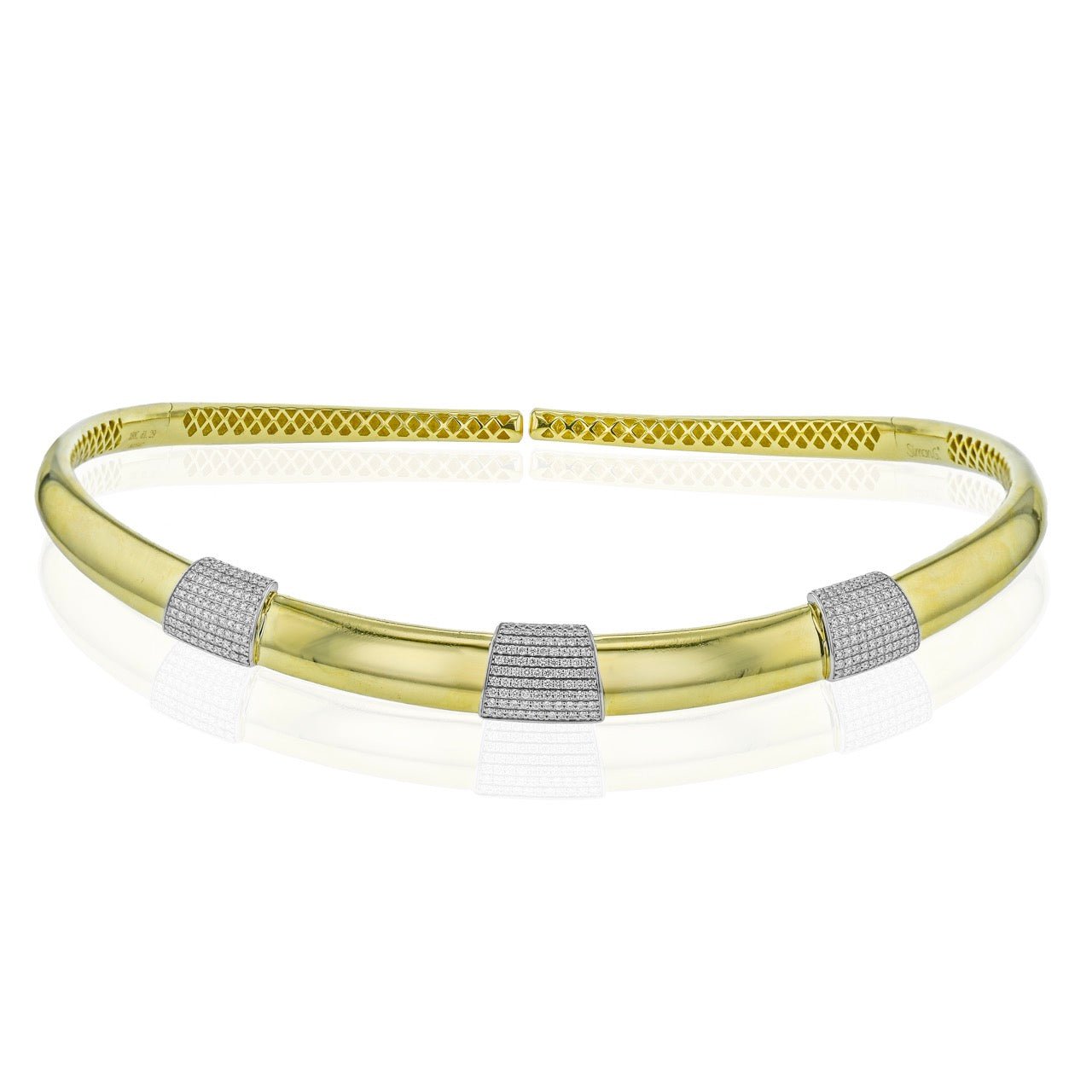 Choker Necklace in 18k Gold with Diamonds - Simon G. Jewelry