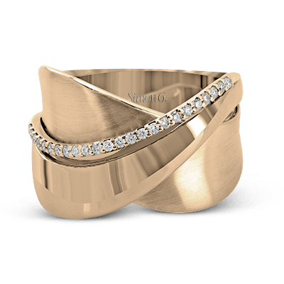 Clio Fashion Ring In 18k Gold With Diamonds - Simon G. Jewelry