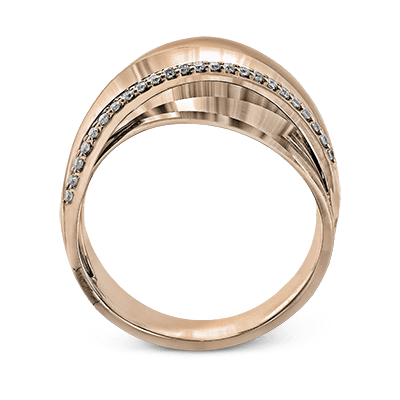 Clio Fashion Ring In 18k Gold With Diamonds - Simon G. Jewelry