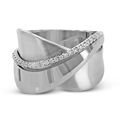 Clio Fashion Ring In 18k Gold With Diamonds - Simon G. Jewelry